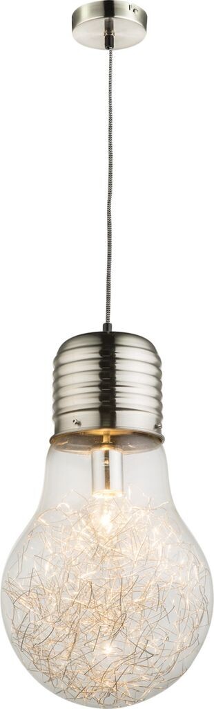 

Подвесной светильник Globo Lighting из легкого металла цвета латуни, прозрачное стекло, алюминиевая оплетка, черный текстильный кабель, стекло внутри с матовой никелевой оплеткой, ø: 275 мм, В: 1350 мм, без 1x E27 60 Вт 230 В.