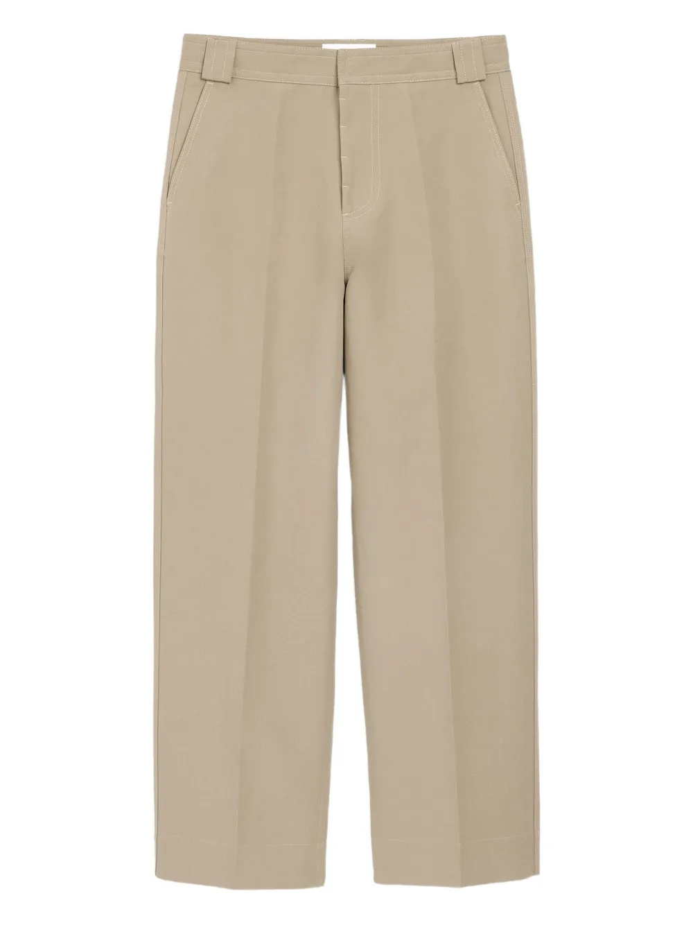 

Брюки свободного кроя с поясом Ami Paris, бежевый