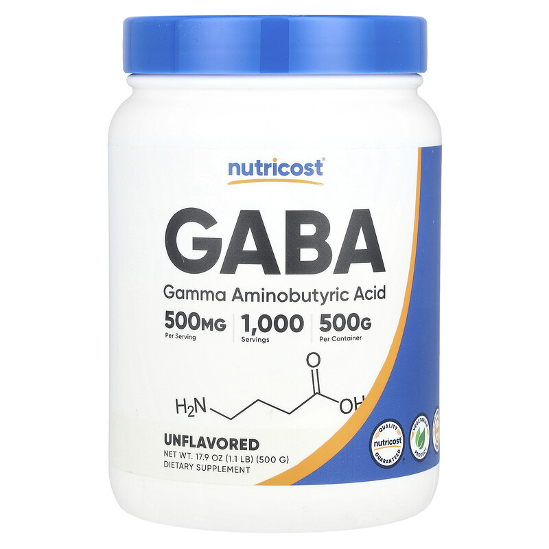 

Nutricost, ГАМК, без добавок, 500 г (17,9 унции)