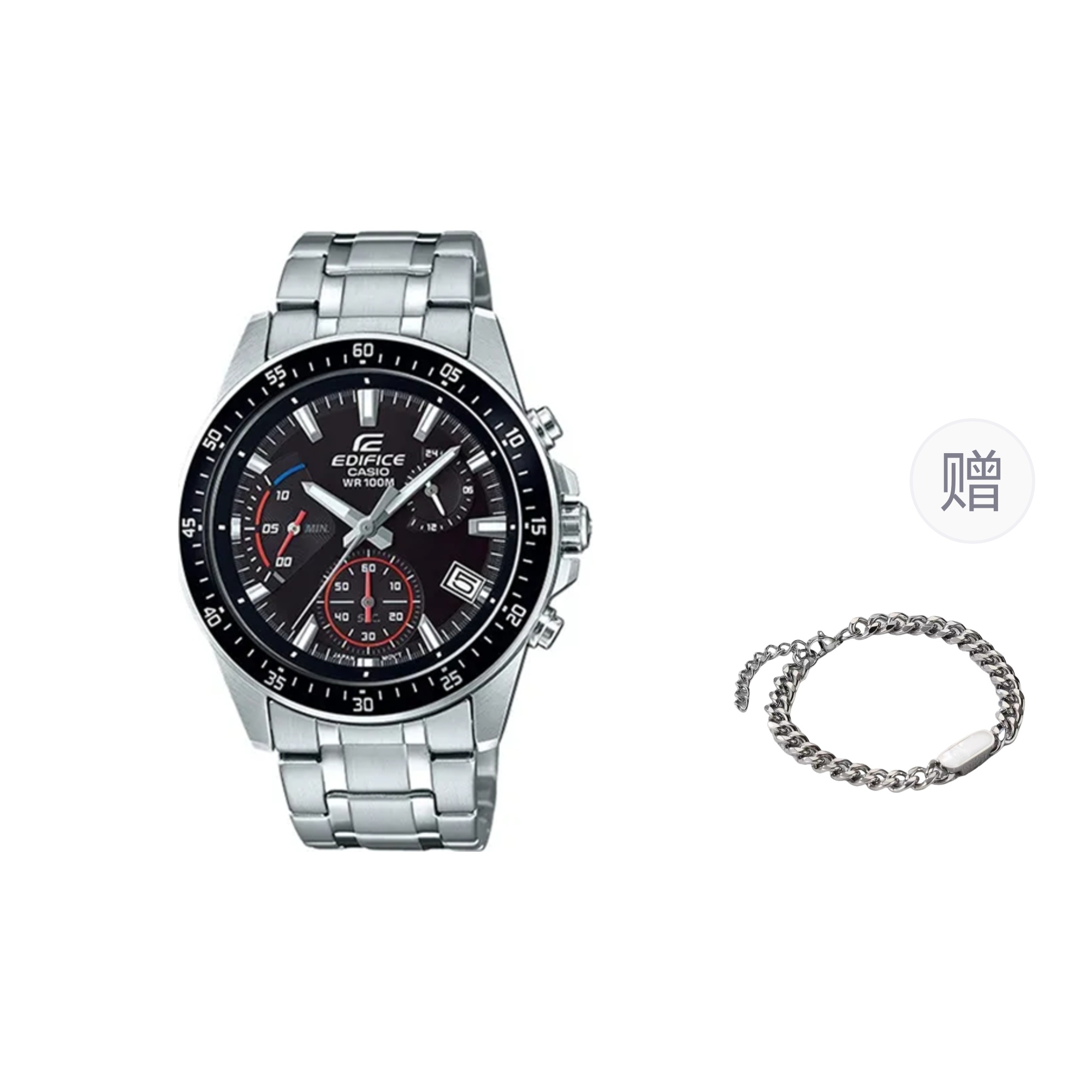 

CASIO Часы Men EDIFICE Black Watch, Black