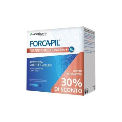 

Forcapil Fortificante Кератиновая добавка для здоровья волос 120 капсул Arkopharma