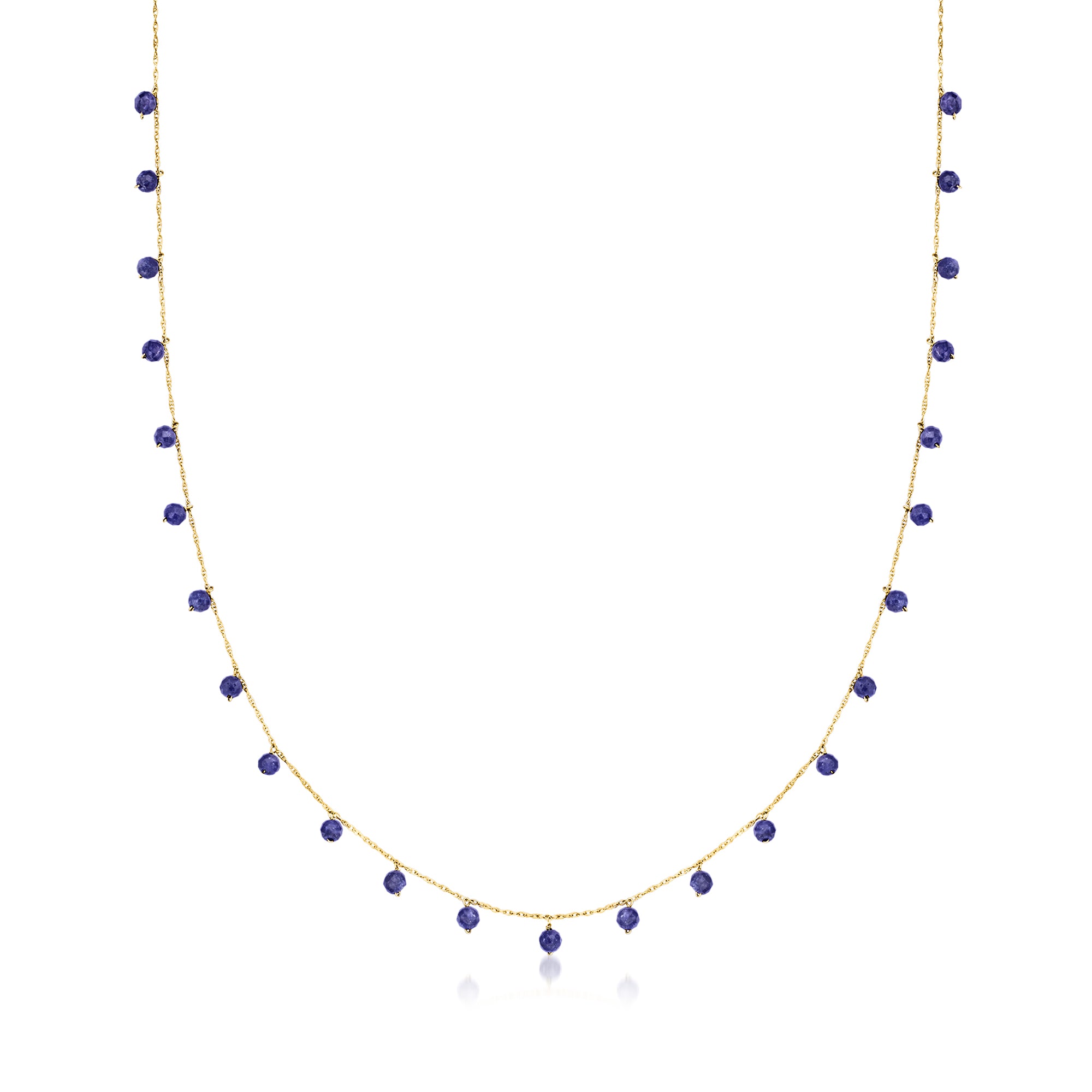 

Ожерелье из 10-каратного желтого золота с канарскими сапфирами Canaria Fine Jewelry, 20 In