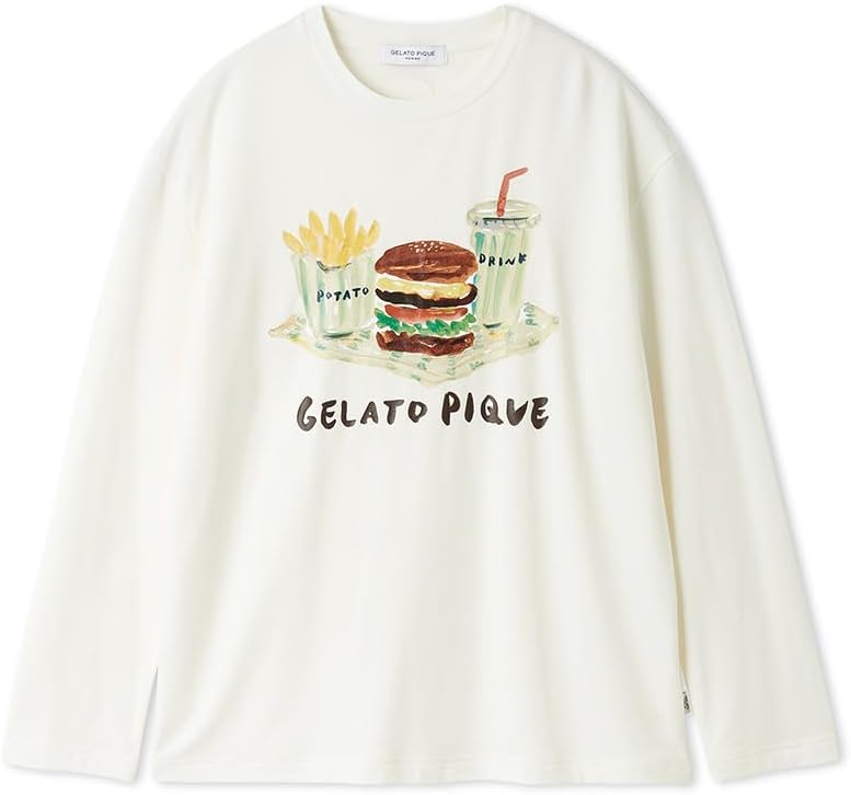 

Футболка Gelato Pique PHCT255937 Hiranotoshiyuki Homme Hamburger One-Point Print Long T Men's