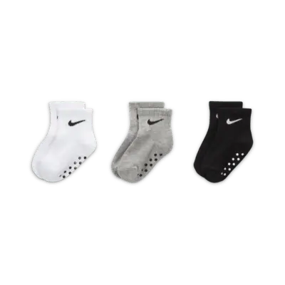 Носки Nike Core Swoosh Toddler Gripper Box Set (3 шт), темно-серый