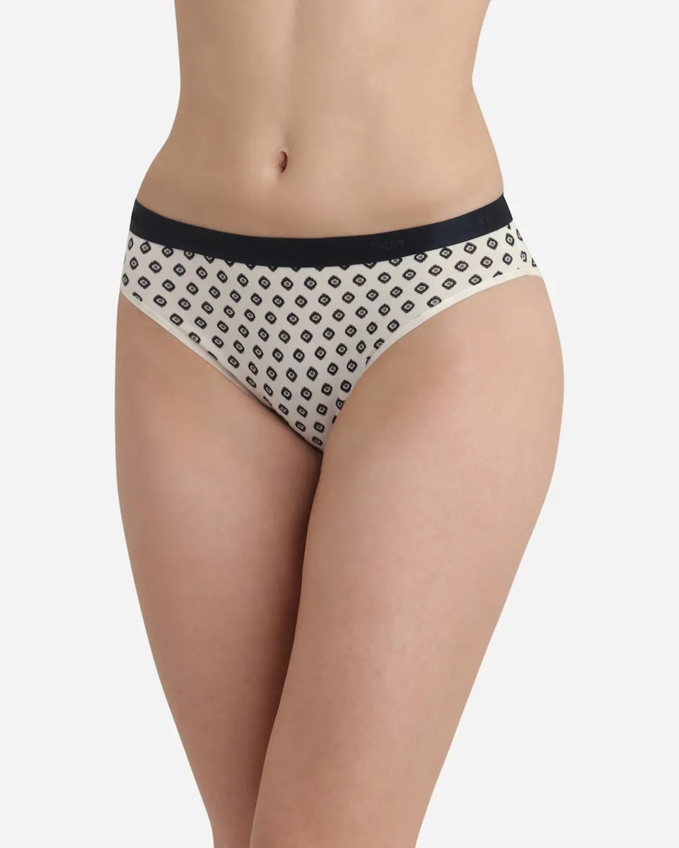 

Набор из 4 эластичных хлопковых трусов с принтом Dim, мультиколор