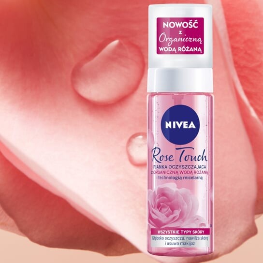 Мицеллярная вода Nivea — Очищающая пенка с органической розовой водой , Rose Touch, 150 мл — фото 2