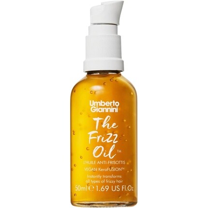 

Umberto Giannini The Frizz Oil 50 мл, усиливающее блеск, веганское кератиновое восстанавливающее масло для волос с технологией детоксикации металлов