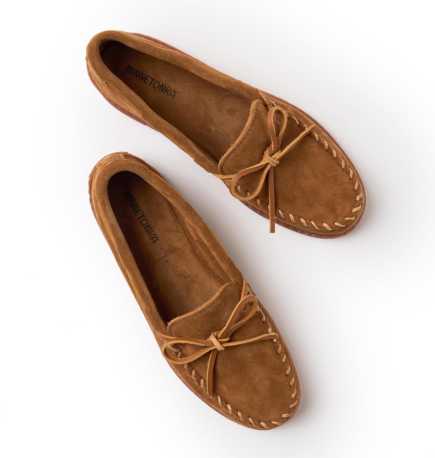Мокасины Minnetonka для мужчин повседневные замшевые, коричневый — фото 2