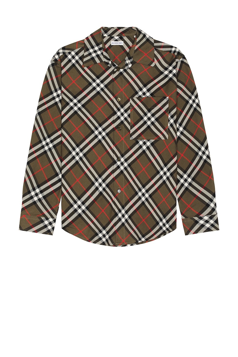 

Рубашка в клетку с длинным рукавом Burberry, цвет Loch