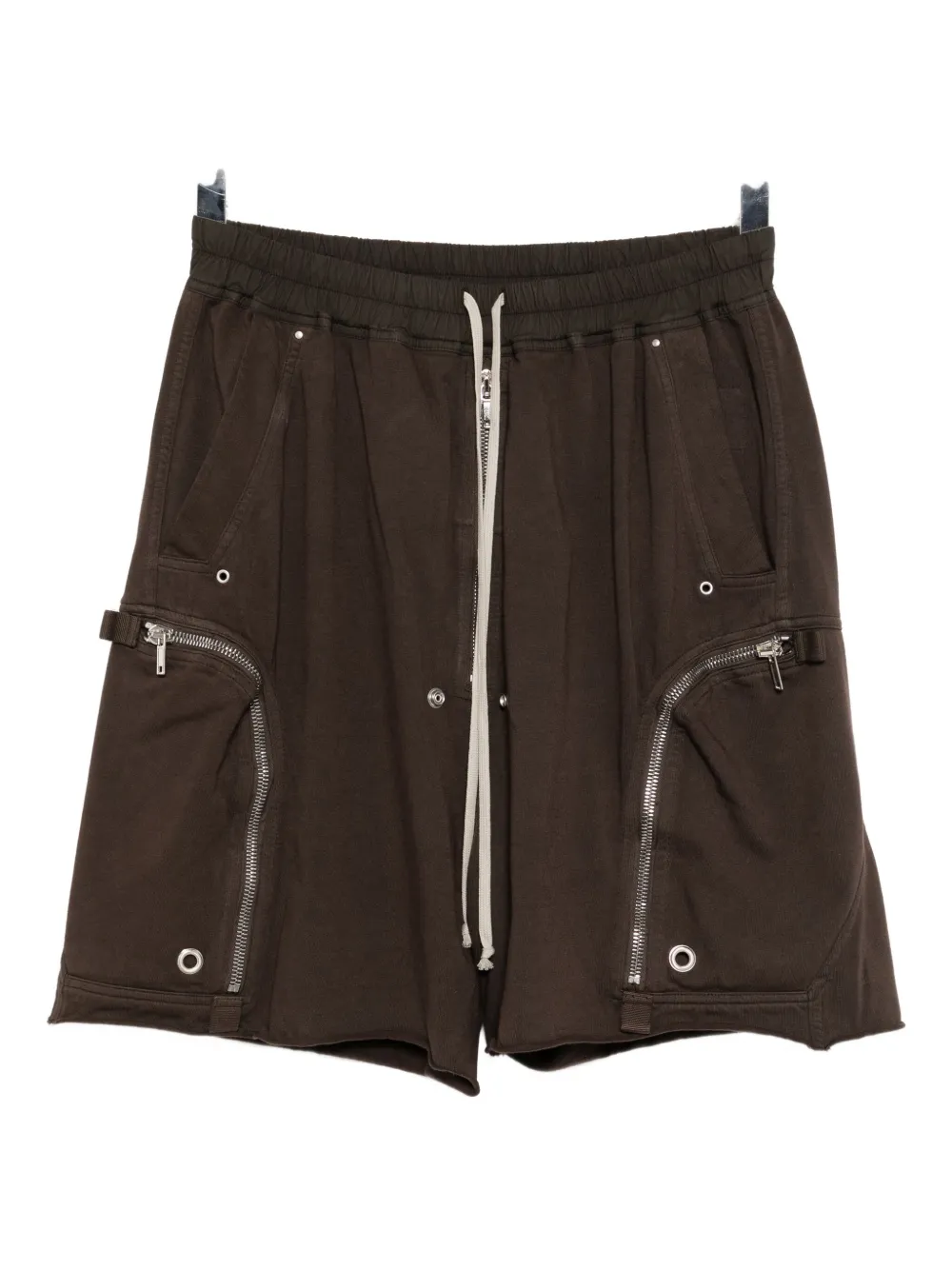 

Шорты из хлопка с отделкой люверсами Rick Owens DRKSHDW, коричневый