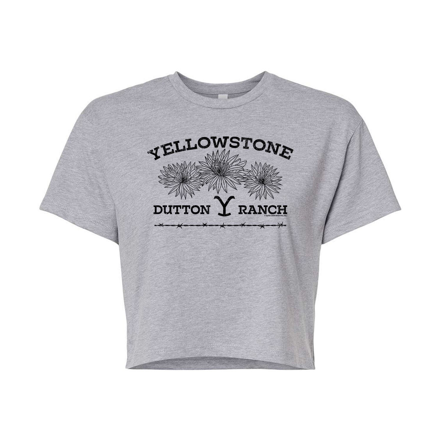 

Укороченная футболка с рисунком цветов Yellowstone "Dutton Ranch" для юниоров Licensed Character