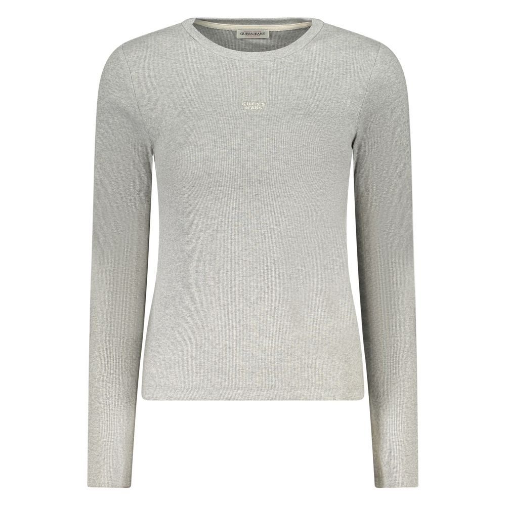 

Серая хлопковая женская футболка Guess Shoes, серый