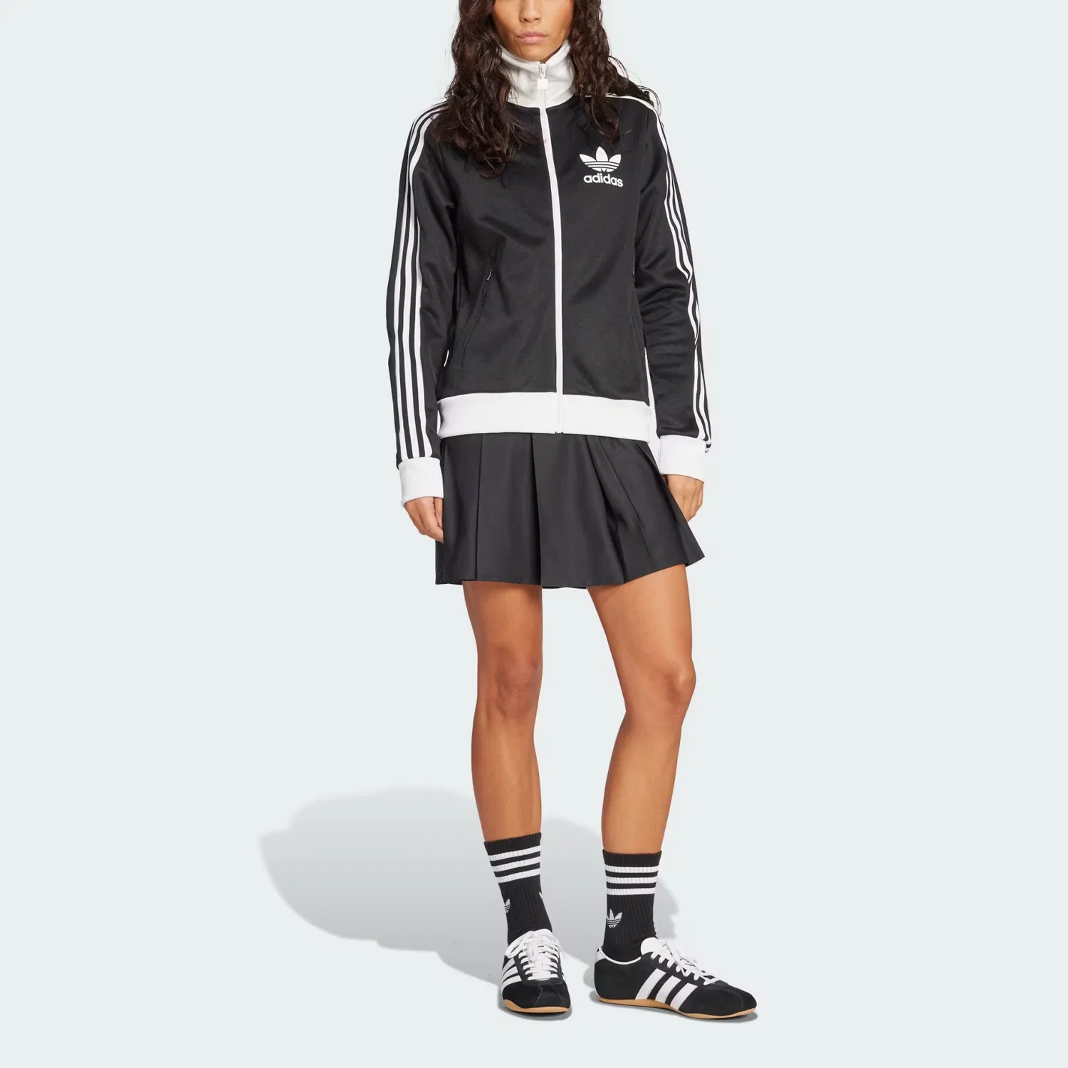 Куртка CLASSIC TT, женская, японская версия Adidas Originals, Black — фото 4