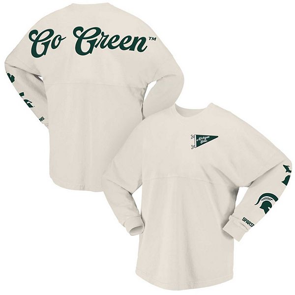 

Женская футболка с длинным рукавом Michigan State Spartans Spirit Jersey, Бежевый, Женская футболка с длинным рукавом Michigan State Spartans Spirit Jersey