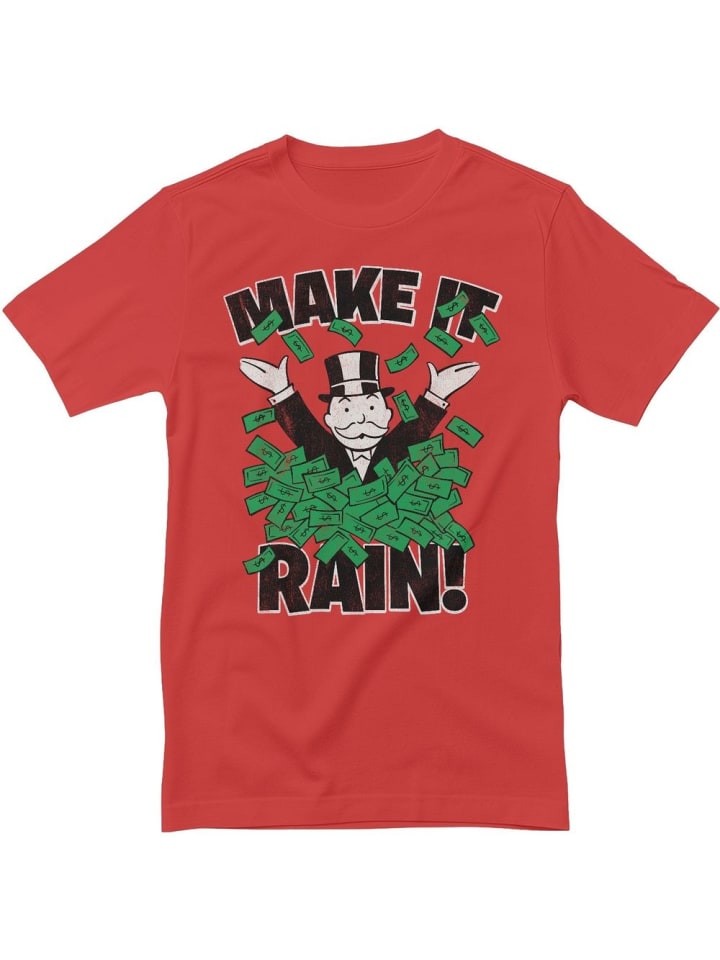 

Футболка Monopoly Make It Rain T-Shirt красного цвета Monopoly, Красный, Футболка Monopoly Make It Rain T-Shirt красного цвета Monopoly