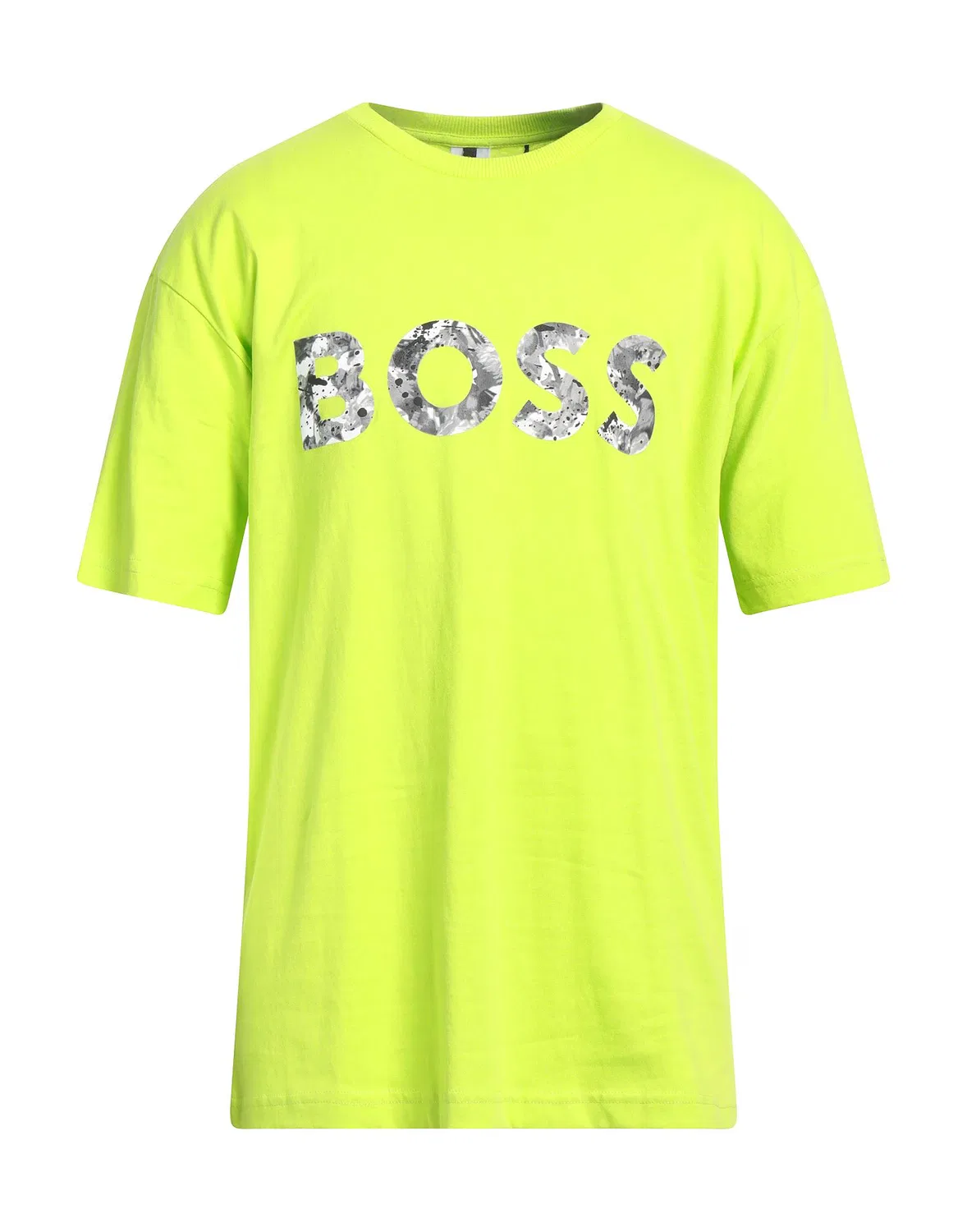 Футболка с логотипом BOSS лаймового цвета