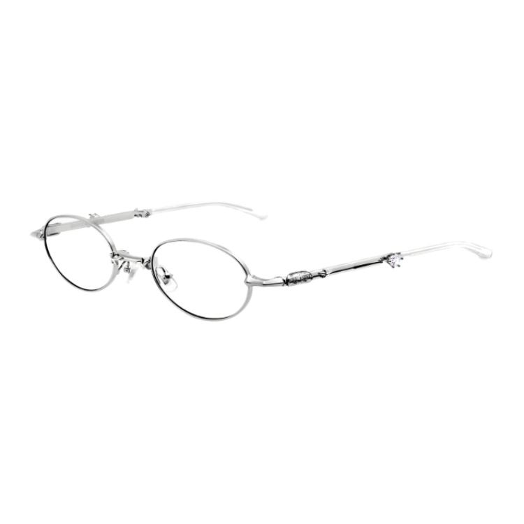 

GENTLE MONSTER Металлическая овальная оправа для очков унисекс серебристая, Silver