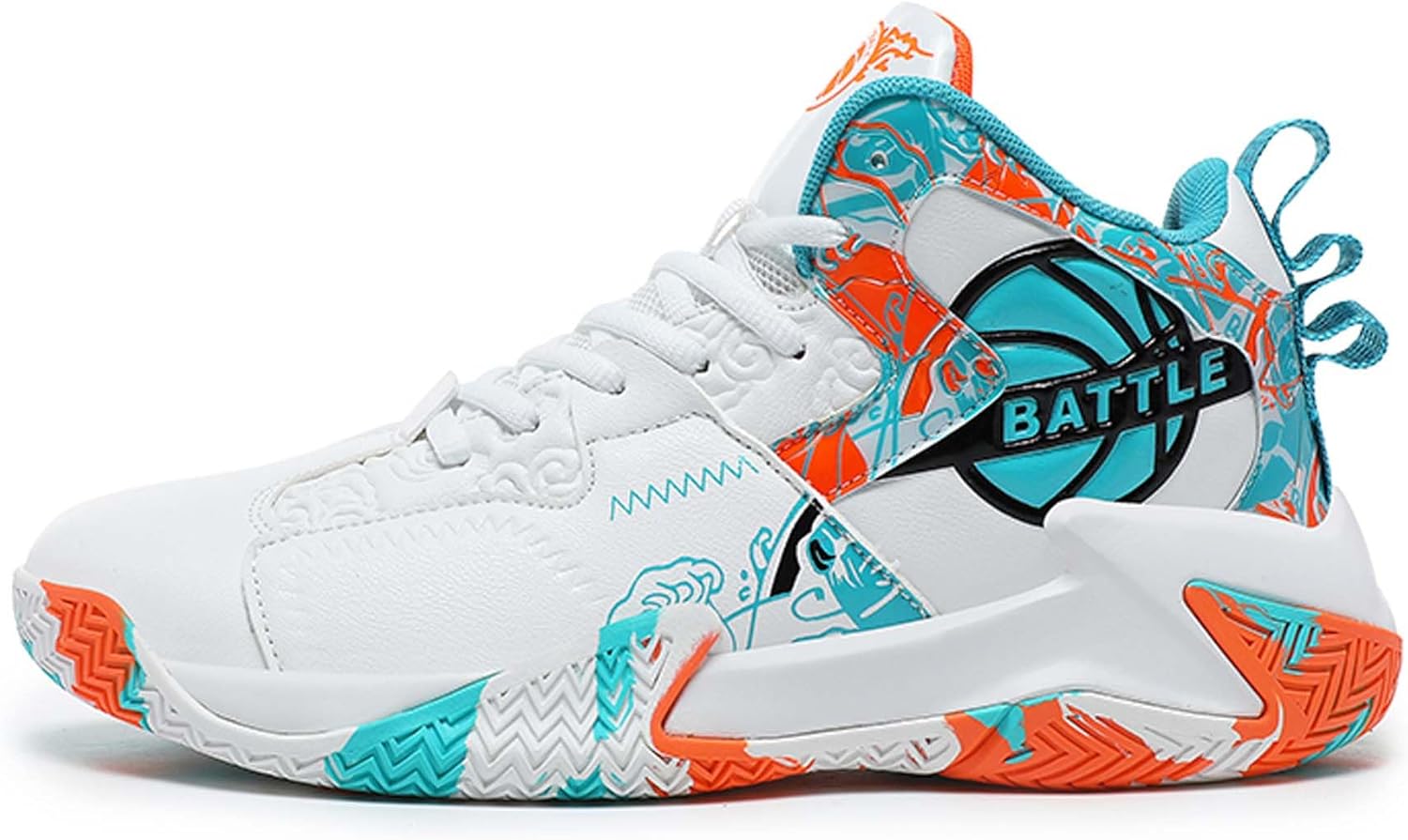 

Мужские баскетбольные кроссовки на шнуровке с резиновой подошвой, высокоэластичные беговые кроссовки, повседневные и модные кроссовки, нескользящие и износоустойчивые, для походов на улице, удобные и дышащие спортивные кроссовки Dzbajrqm, белый/...