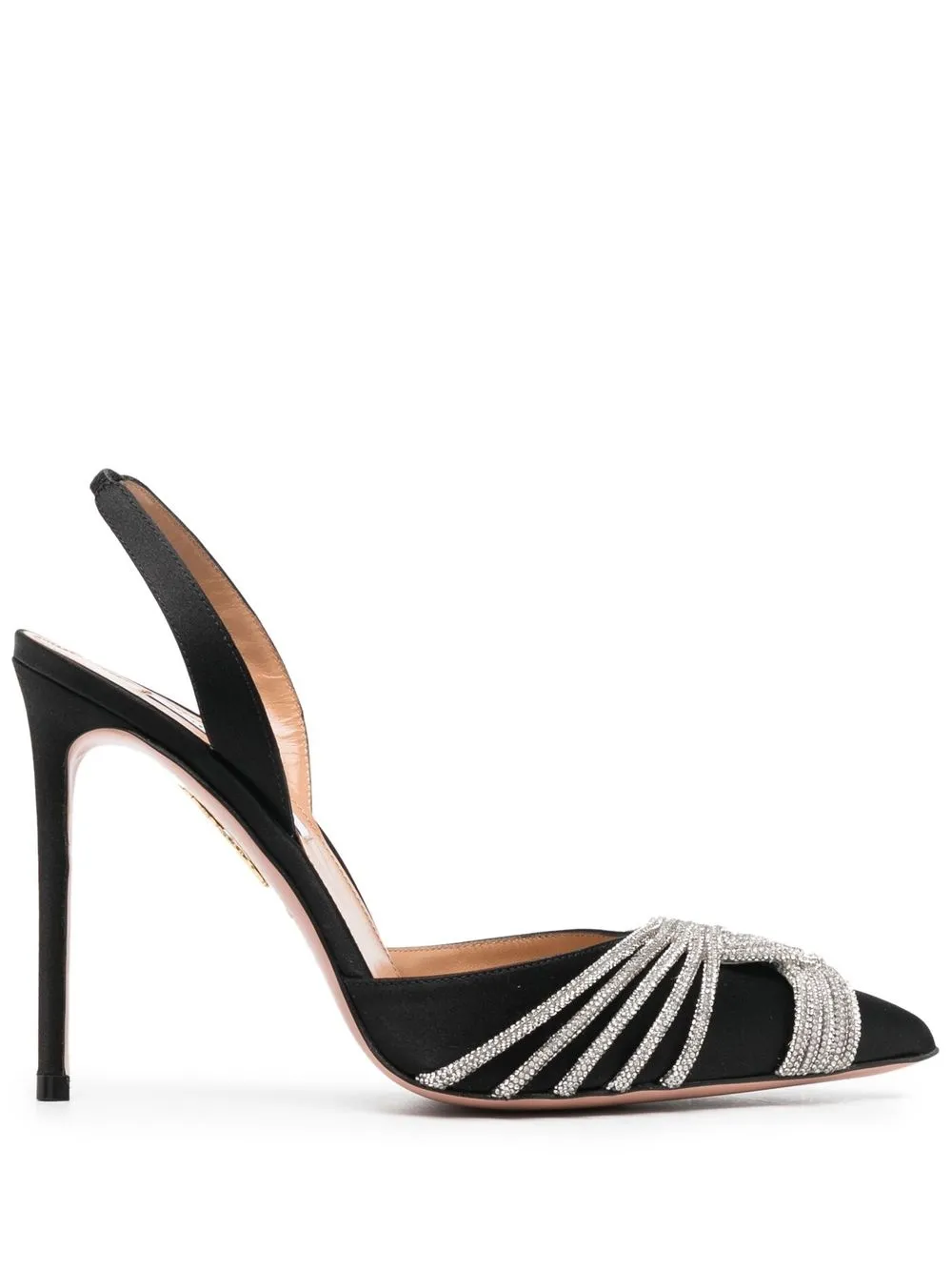 Туфли с кристаллами Aquazzura, черный
