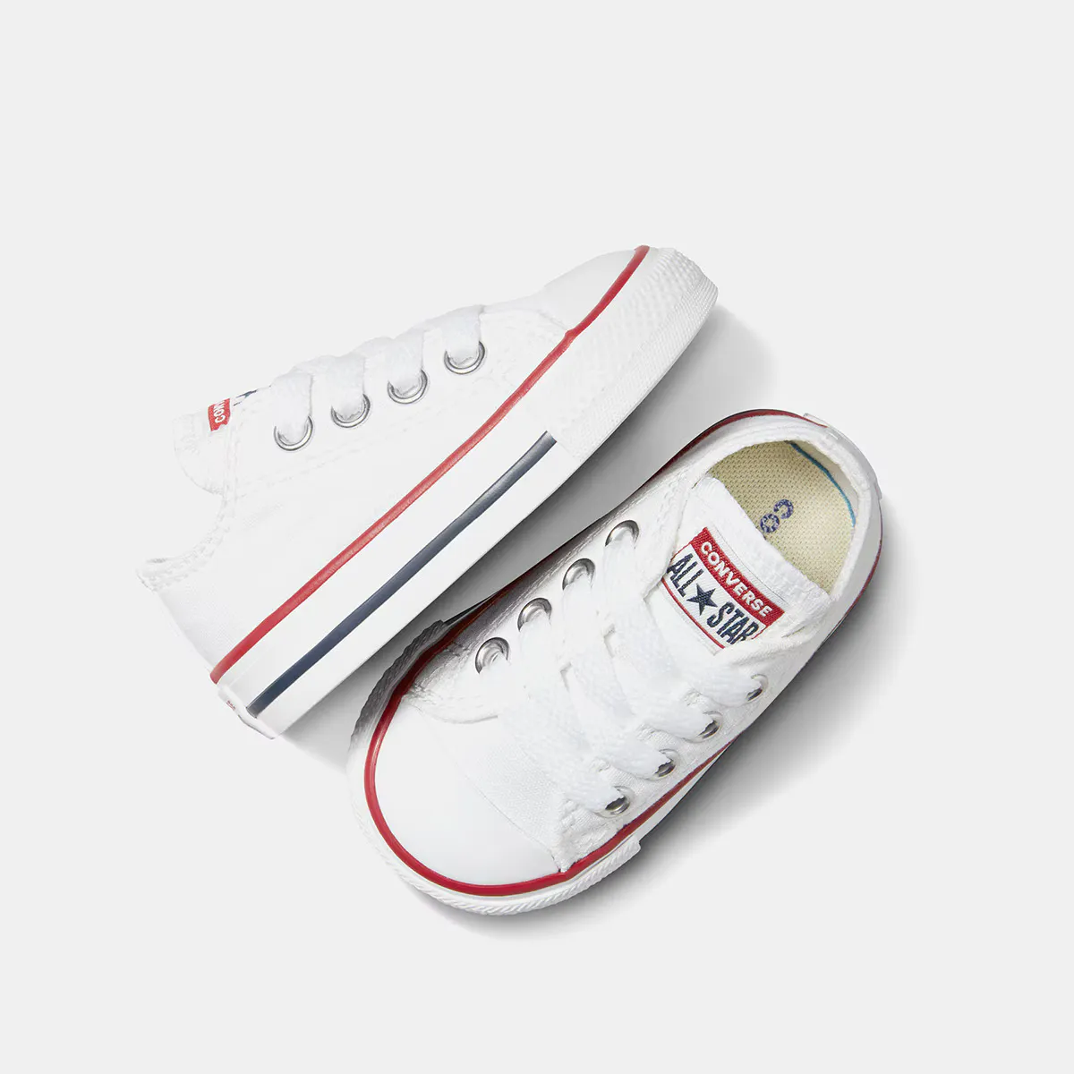 Converse Chuck Taylor All Star Low Canvas повседневные кеды для малышей/малышей, белый — фото 2