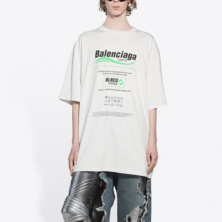 Футболка с логотипом из химчистки Balenciaga, белый — фото 4