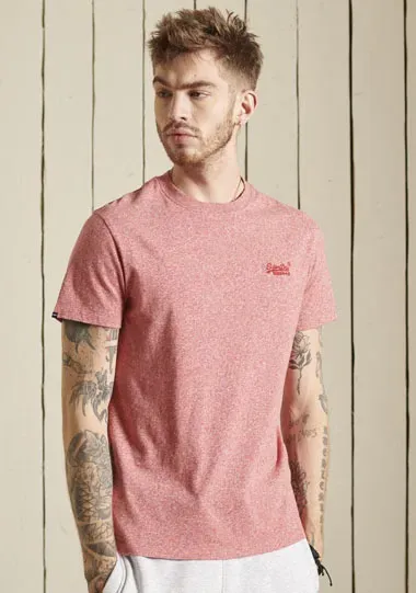 

Рубашка с круглым вырезом Superdry "Vintage Logo Emb Te", цвет Mid Red Grit