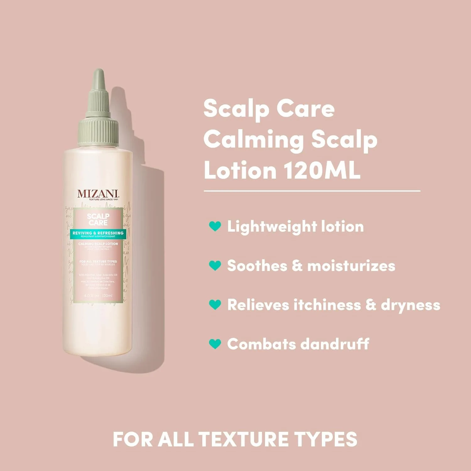 Успокаивающий лосьон для кожи головы Mizani Scalp Care - средство от перхоти, против шелушения, с эвкалиптом, маслом авокадо и ментолом, без силиконов и парабенов. — фото 3