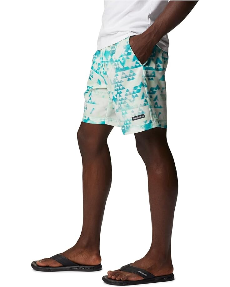 

Шорты Columbia Summertide Stretch Printed Shorts, цвет Bright Aqua Distant Peaks