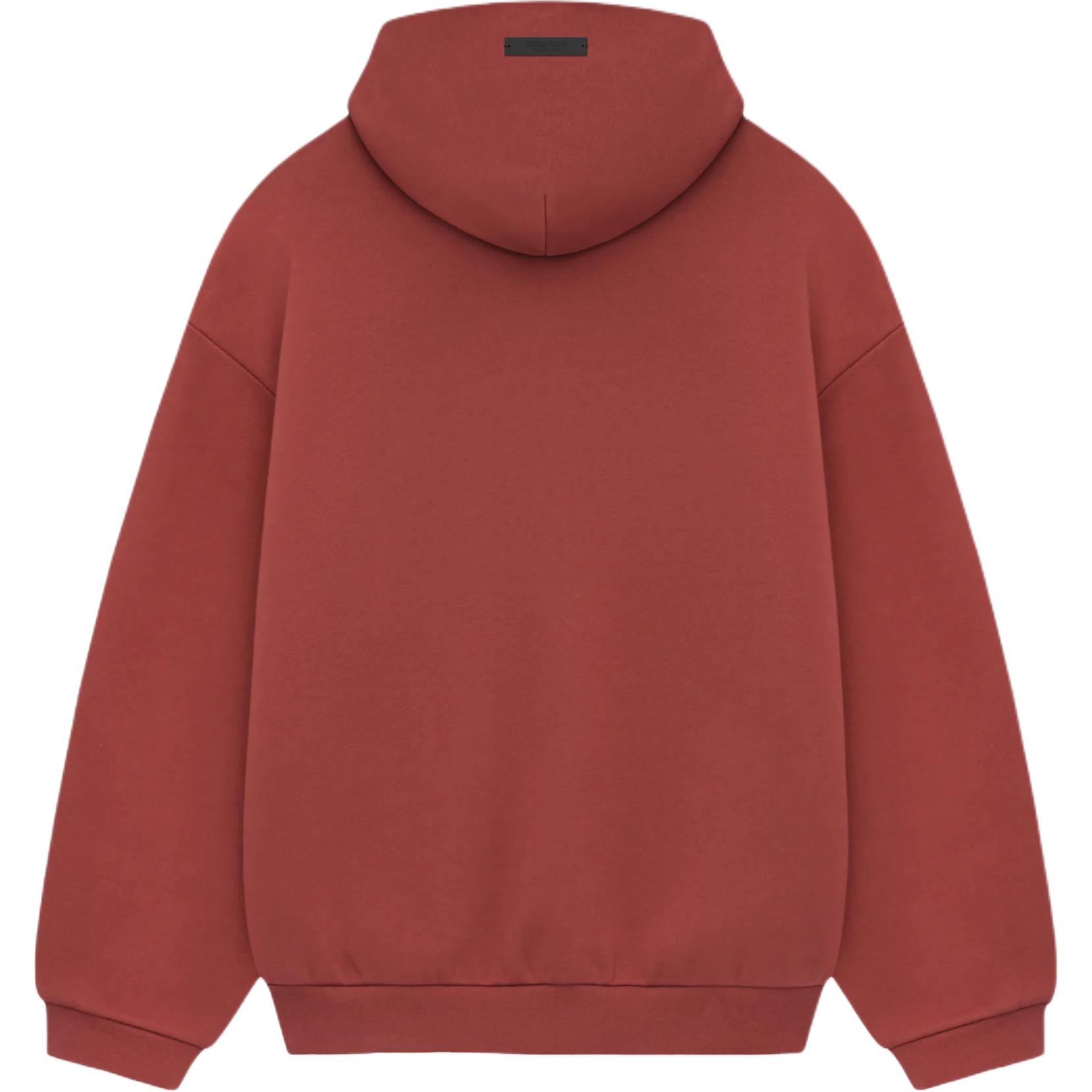 Толстовка с капюшоном из флиса Fear Of God Essentials, малиновый — фото 3