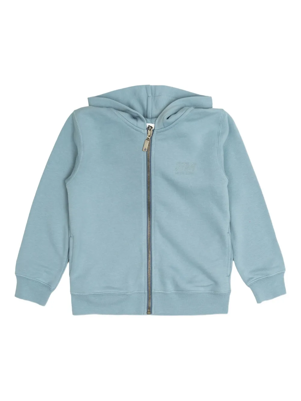 

Толстовка с капюшоном на молнии Golden Goose Kids, синий