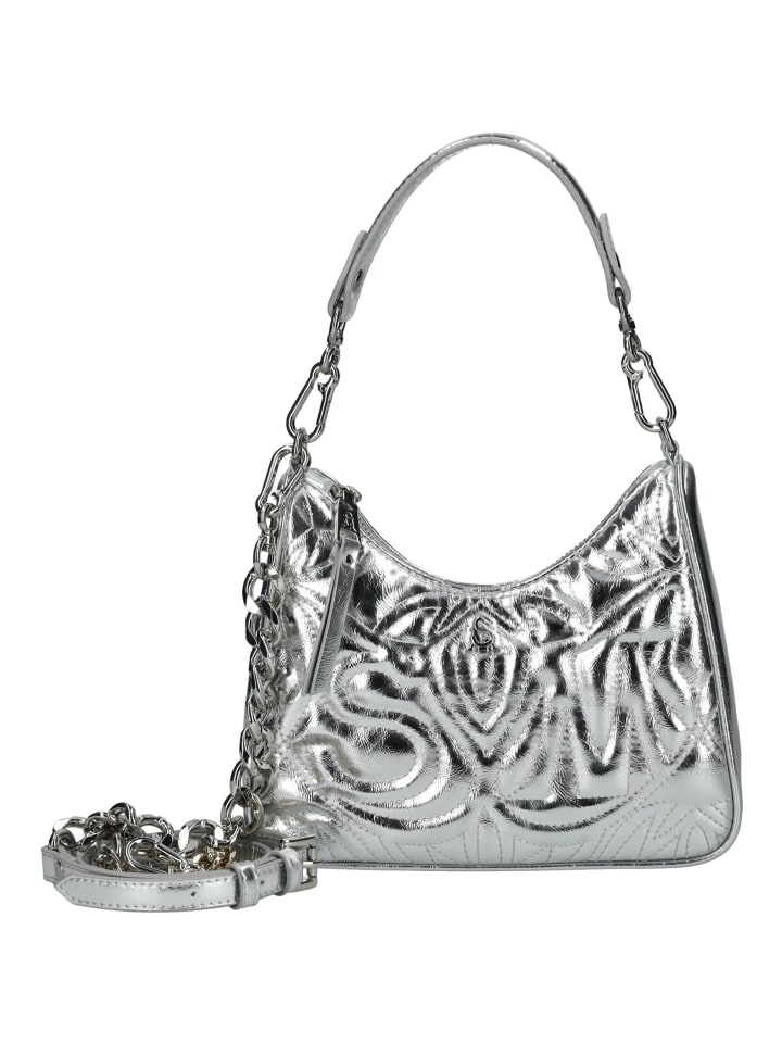 

Наплечная сумка Steve Madden, серебряный