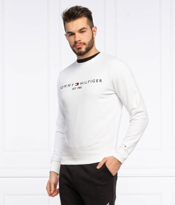 Толстовка мужская Tommy Hilfiger с надписью, белый — фото 2