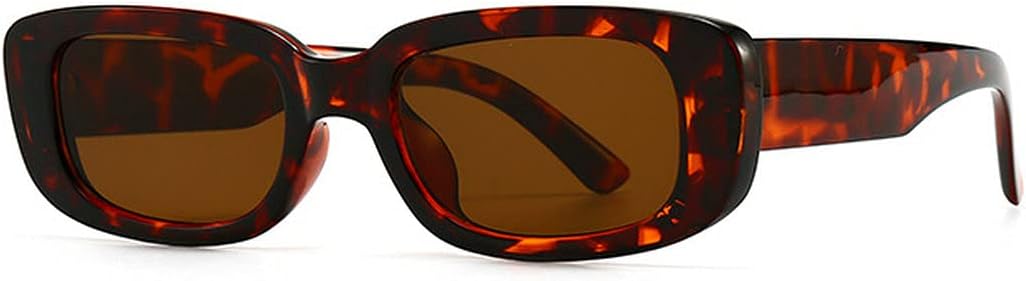 

laureles/Ретро маленькие прямоугольные женские солнцезащитные очки, модные очки с леопардовым принтом желтого цвета, солнцезащитные очки UV400 для мужчин, квадратные солнцезащитные очки, Leopard-brown