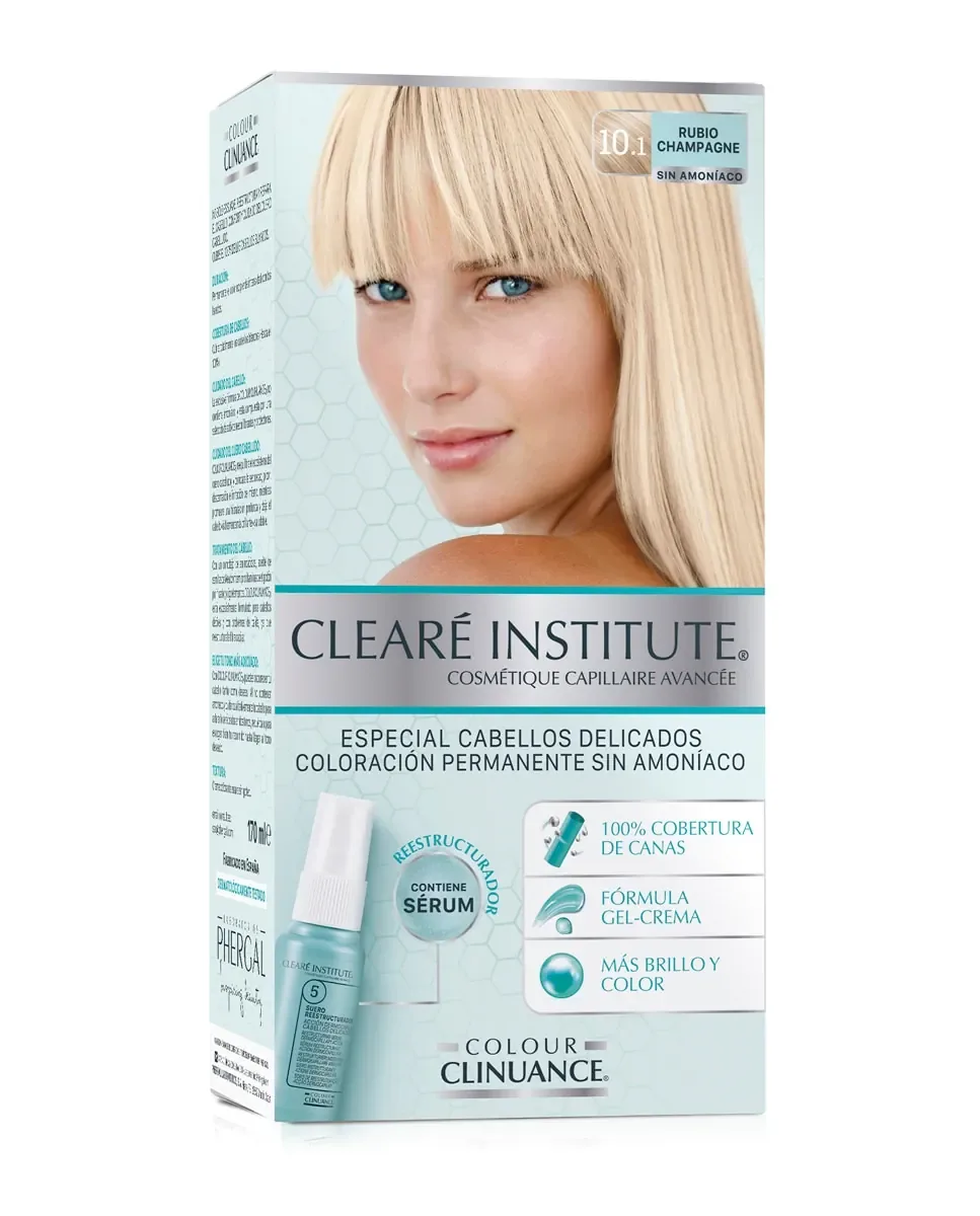 Постоянное окрашивание Colour Clinuance для нежных волос Clearé Institute, 10.1 Rubio Champagne