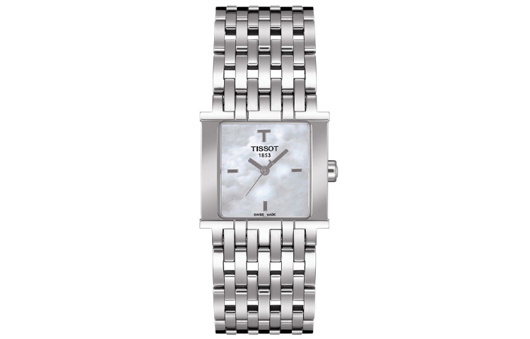 

TISSOT Модные женские часы с кварцевым механизмом, белый циферблат, ремешок из нержавеющей стали T02.1.181.71