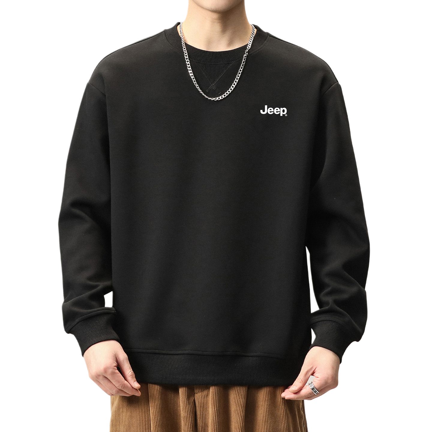 

Свитшот Leisure Collection Unisex Jeep, черный fleece-lined