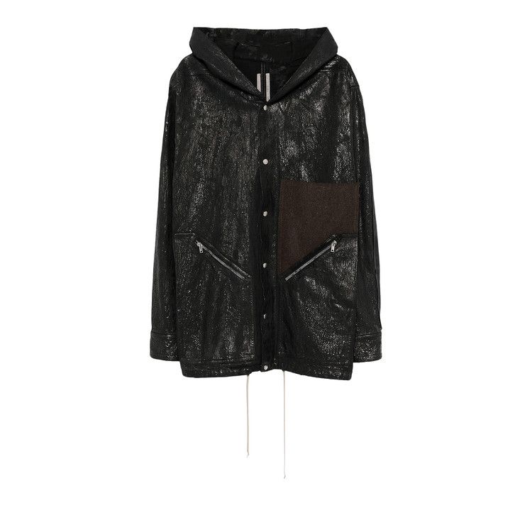 

Худи Rick Owens Denim Tour Hoodie, Black/Brown/Black