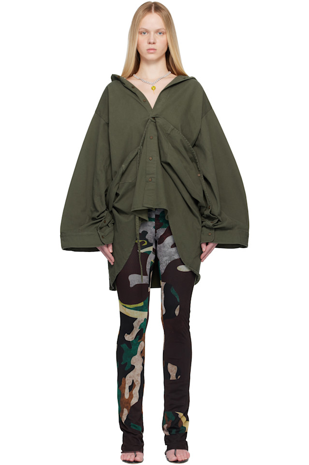 

Свободная двойная рубашка Ottolinger, хаки