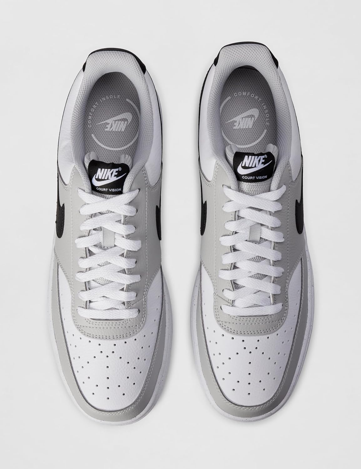 Мужские кроссовки Nike Court Vision Low, белый/черный/серый — фото 4