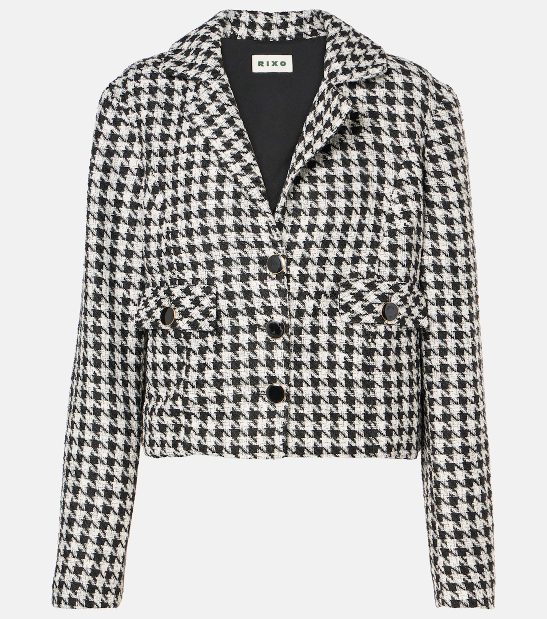 

Укороченная куртка с узором гусиная лапка Rixo, Mono Houndstooth
