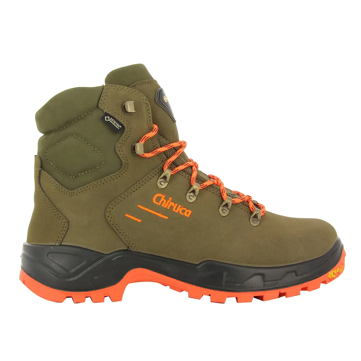 

Мужские охотничьи ботинки Chiruca Game HI VIS 18 Gore-Tex, зеленый/оранжевый