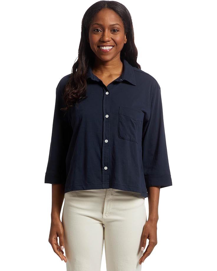

Футболка Lilla P Easy Button Down Tee, темно-синий