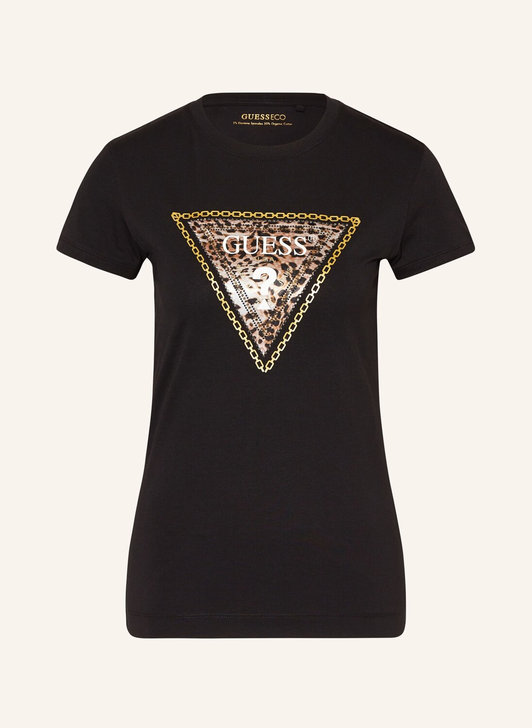 

Футболка с драгоценными камнями Guess, черный
