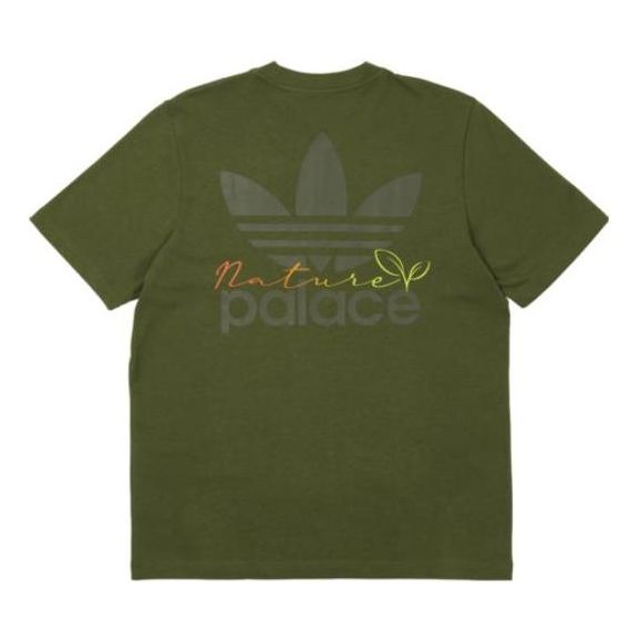 

Футболка adidas originals x PALACE Crossover SS22 SS22 Back Logo Printing Short Sleeve Green T-Shirt, зеленый