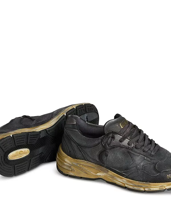 Кроссовки Running Dad из рваной кожи Golden Goose, Black — фото 4