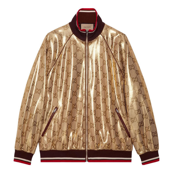 

Куртка gg technical jersey zip jacket 'gold' Gucci, золотой