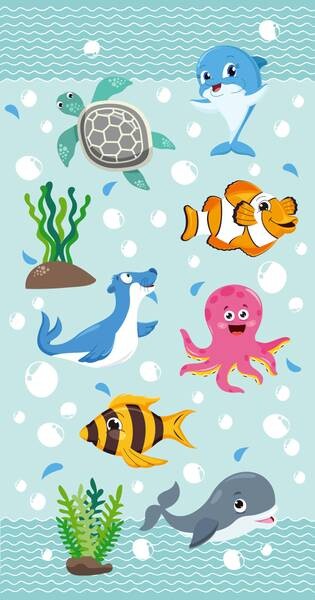 

Пляжное полотенце Good morning Seaworld, 75x1x150 см цвет multi
