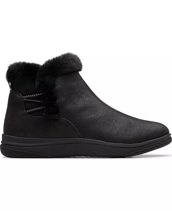 Женские ботильоны Breeze из искусственного меха Clarks, черный — фото 2