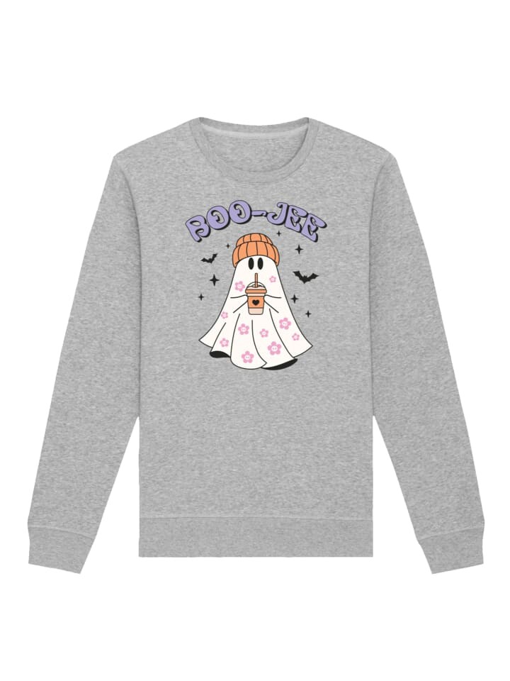 

Толстовка F4NT4STIC Sweatshirt Retro Halloween Boo Jee Coffee, пятнистый серый