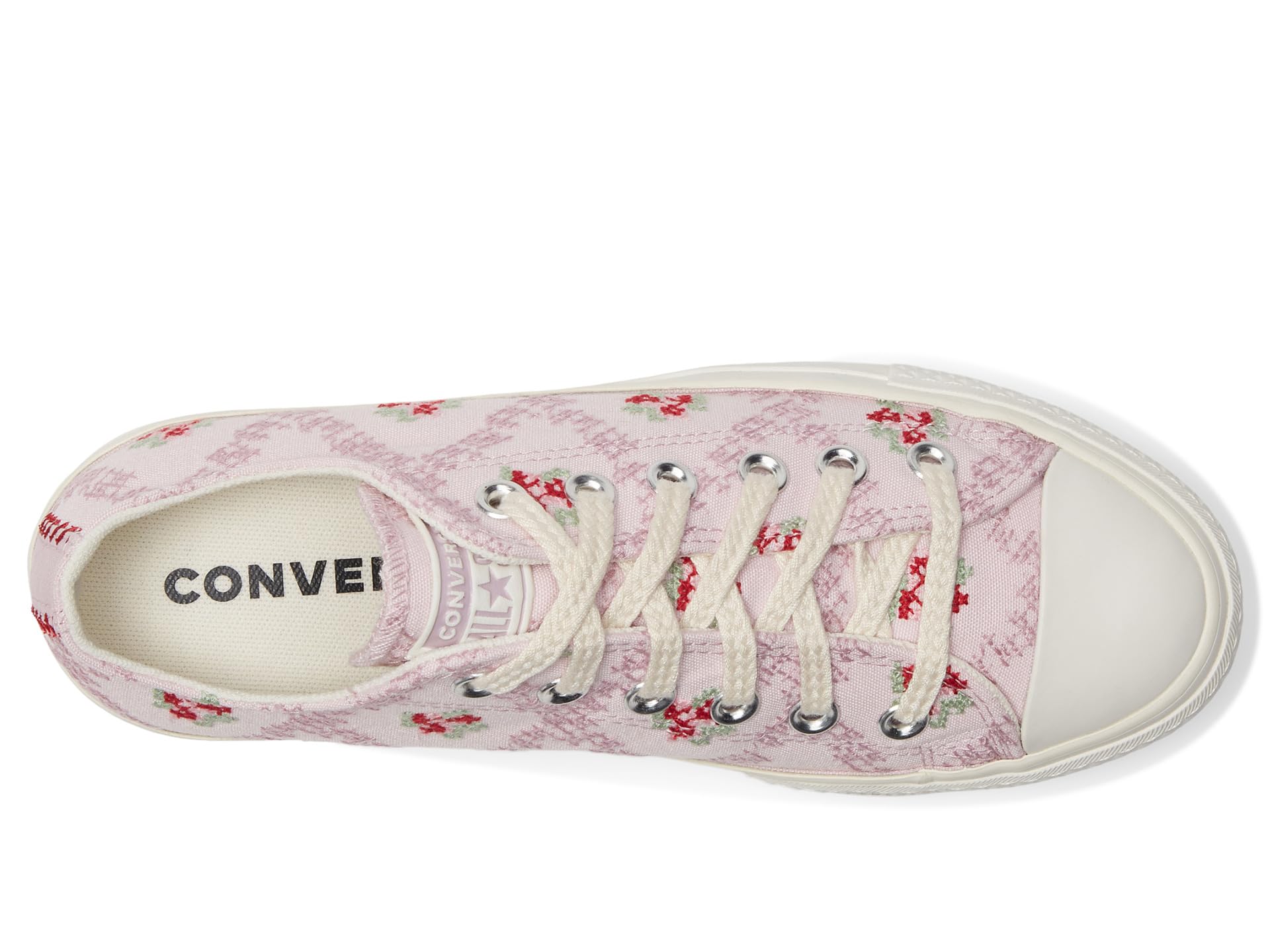 Кроссовки Converse Chuck Taylor All Star Low-Top Lift Platform Sneaker, Summit Pink/Vintage White/Egret — фото 2
